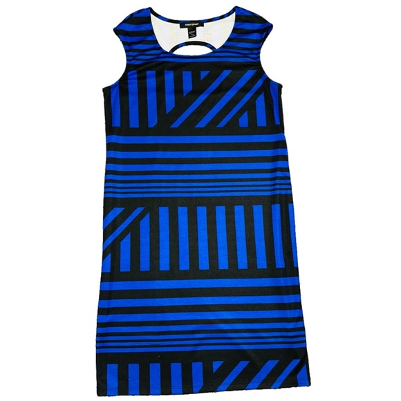Ashley Stewart Dresses & Skirts - Ashley Steward Royal Blue & Black Stripped dress size 14/16✨